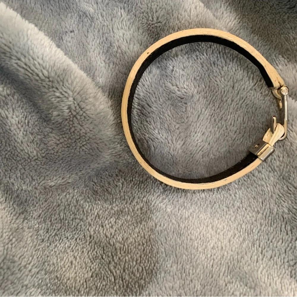 Yves Saint Laurent ivory leather